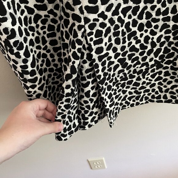 Talbots Sz 2 Snow Leopard Animal Print Career Workwear Short Sleeve Sheath Dress - Picture 10 of 11